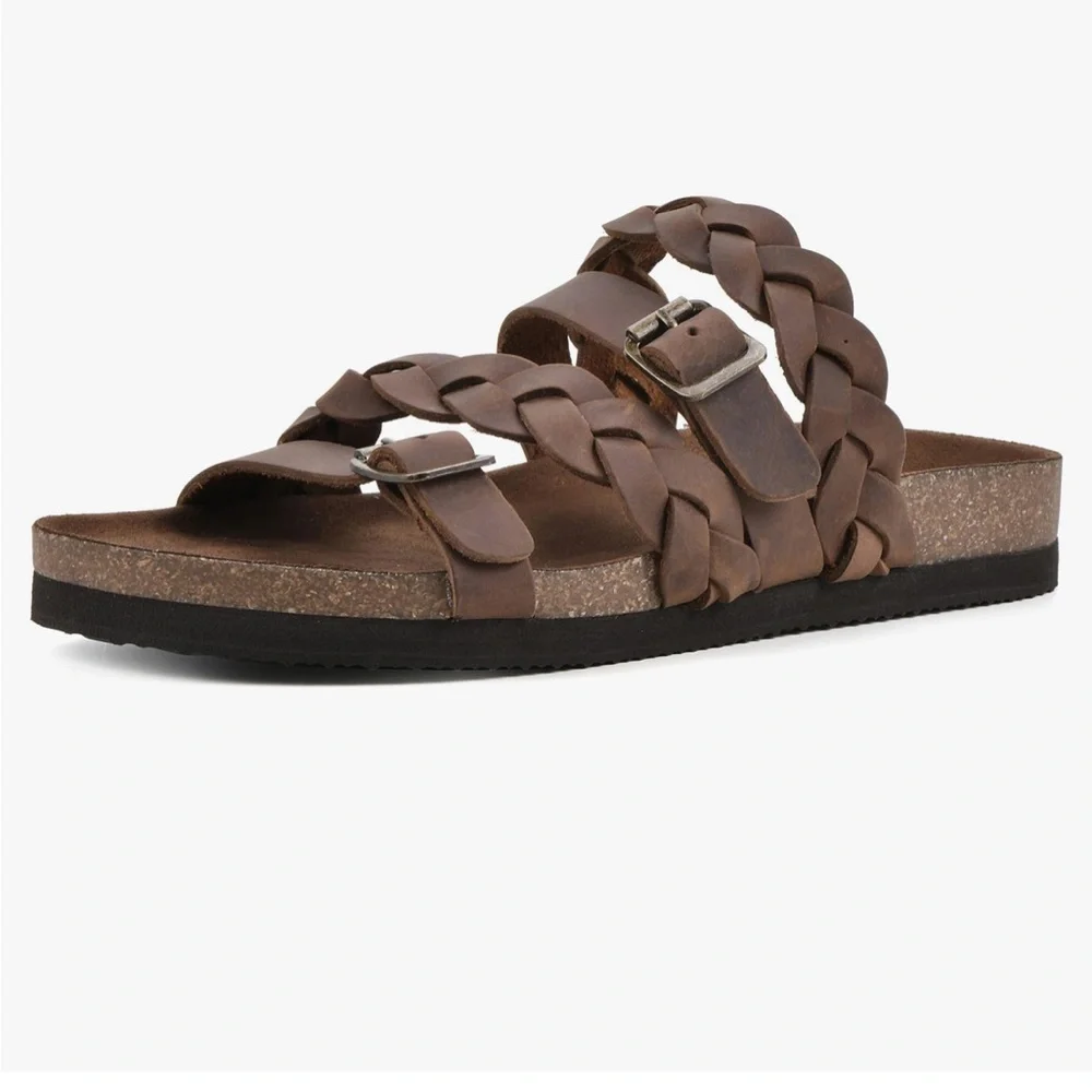 White Mountain Holland Signature Comfort Braided Footbed Sandal Brown size 9 - Picture 10 of 12